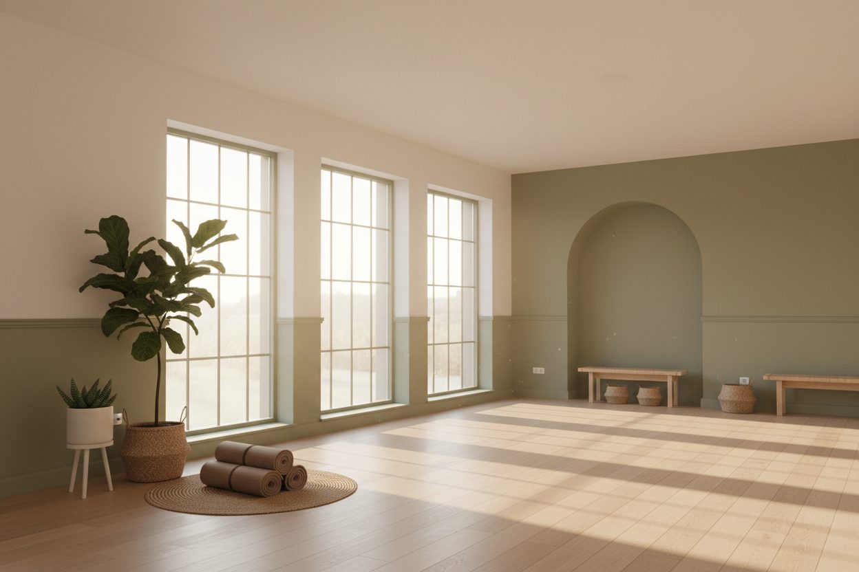 Studio Aria, salle de yoga lumineuse