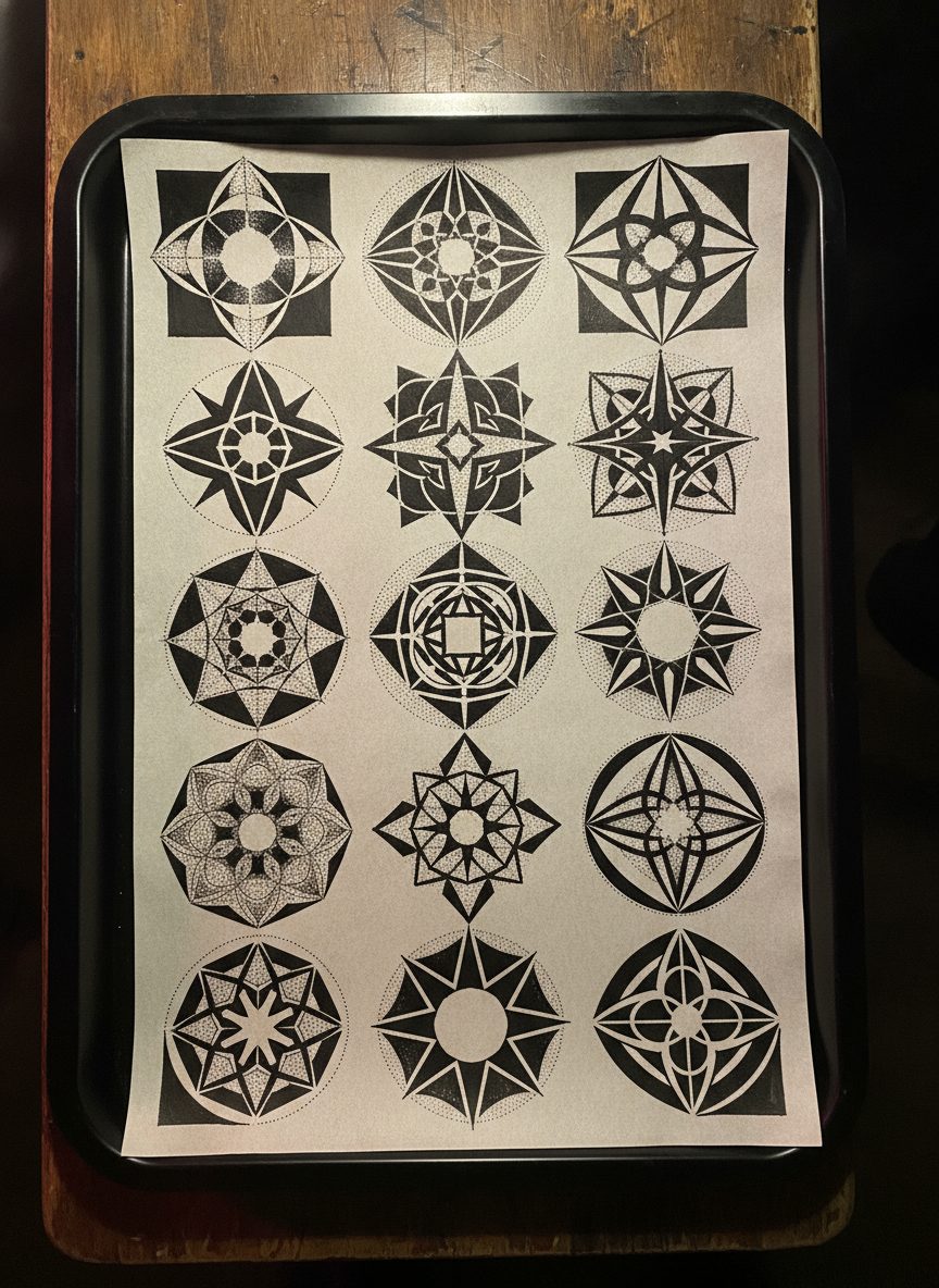 Blackwork géométrique