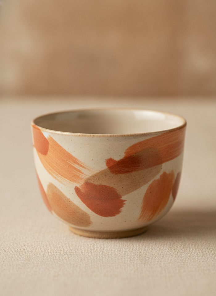 Tasse à thé peinte